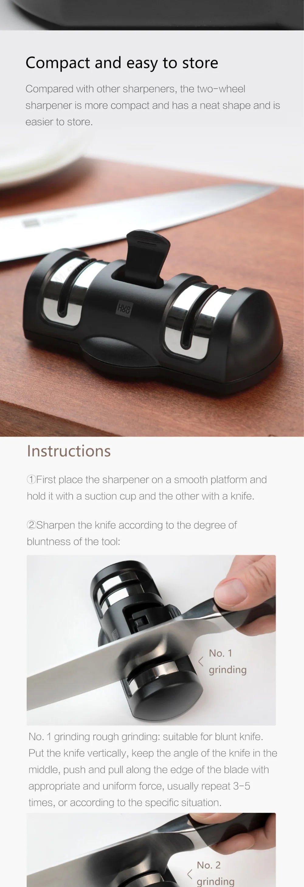 HUOHOU Mini Sharpener – Easy, Safe & Stable | Ofertas Real