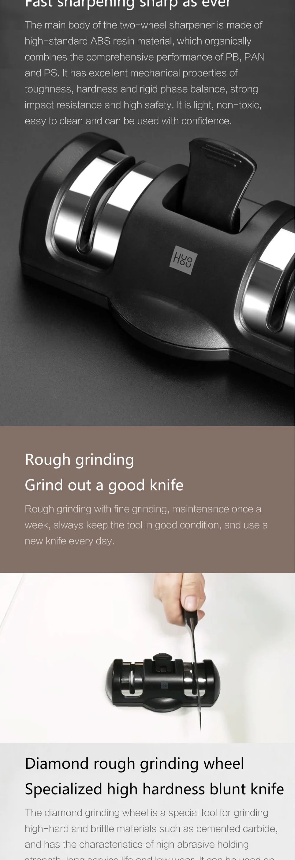HUOHOU Mini Sharpener – Easy, Safe & Stable | Ofertas Real