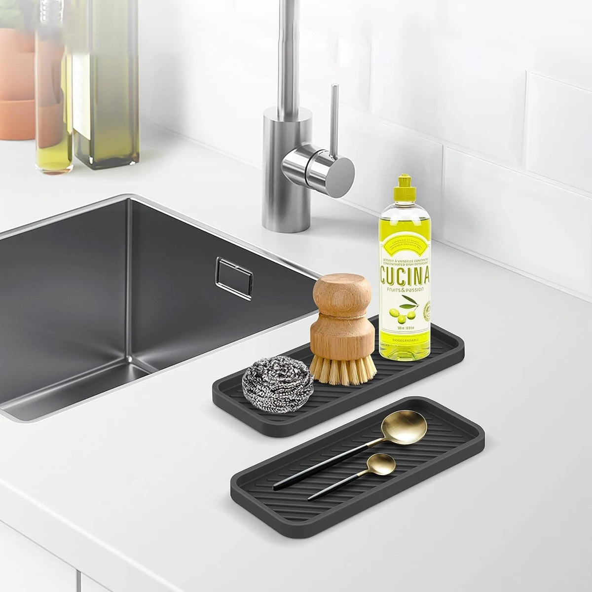 Silicone Decorative Tray for Bathroom & Kitchen | Ofertas Real