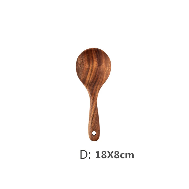 Natural Teak Cooking Utensils Set | Ofertas Real