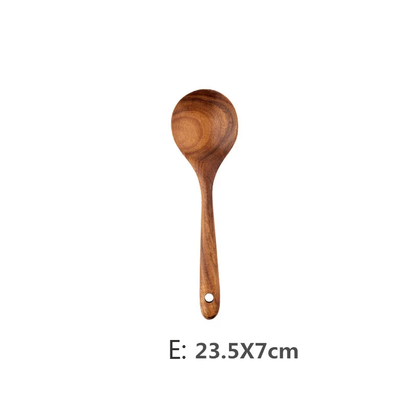 Natural Teak Cooking Utensils Set | Ofertas Real