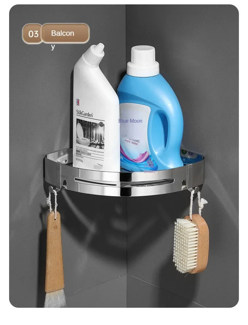 Aluminum Bathroom & Kitchen Shelf – No Drill | Ofertas Real