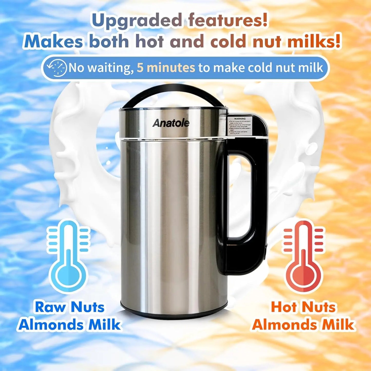 Nut Milk Maker 51oz | 7-in-1 Automatic Milk Machine