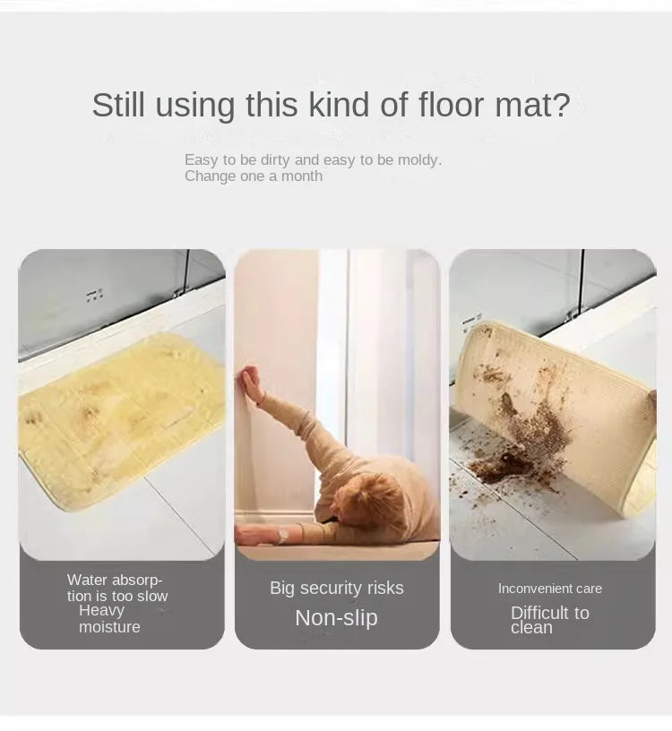 Diatomaceous Mud Absorbent Mat – Quick Dry & Anti-Slip