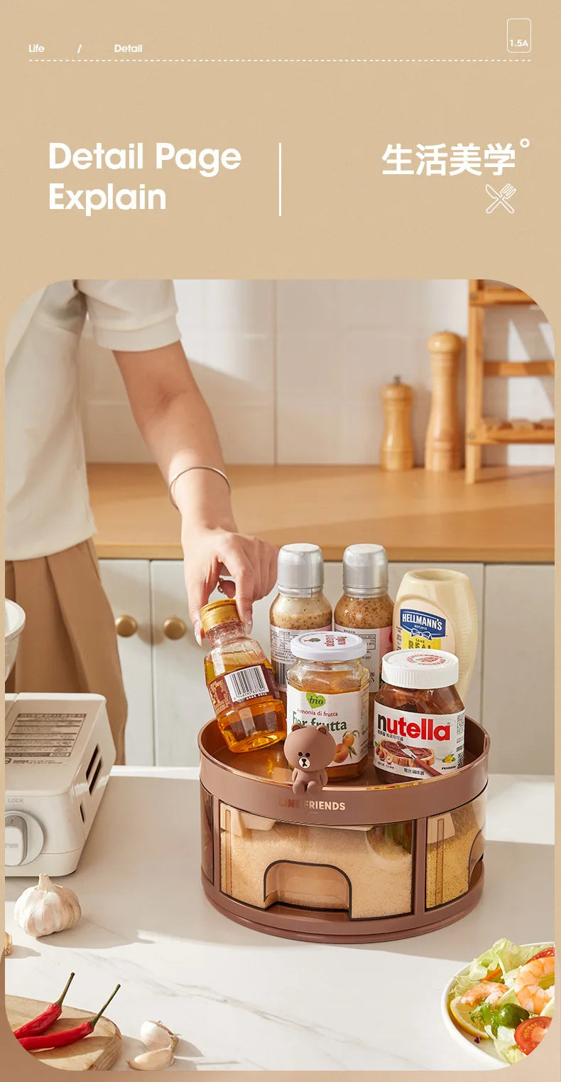 LINE FRIENDS Brown Kitchen Box | Ofertas Real