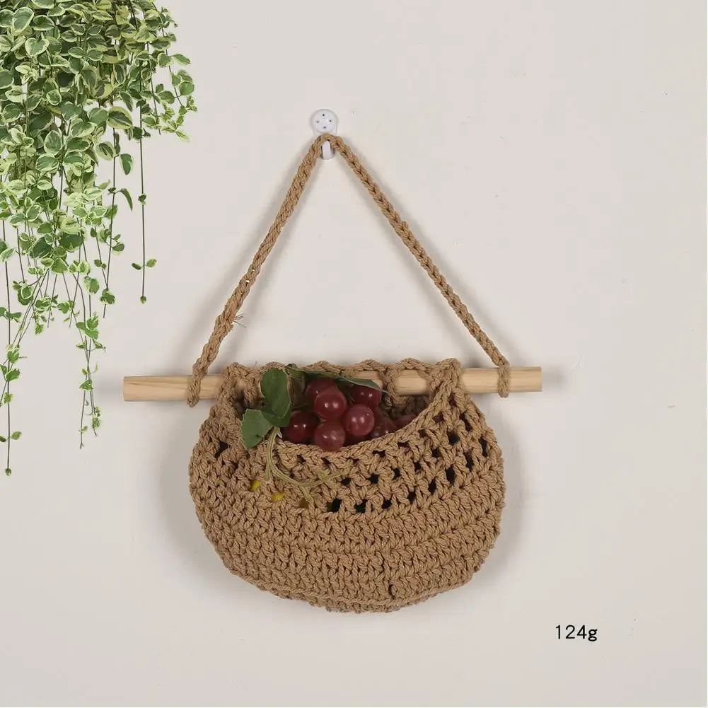 3-Tier Hanging Fruit Baskets | Bohemian Handwoven Storage