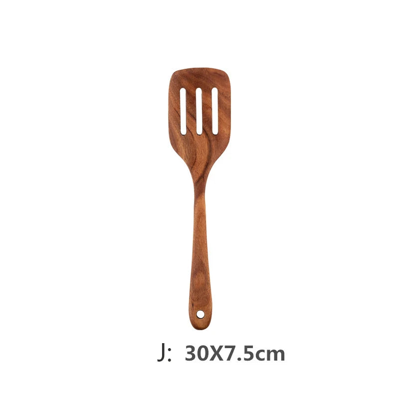 Natural Teak Cooking Utensils Set | Ofertas Real