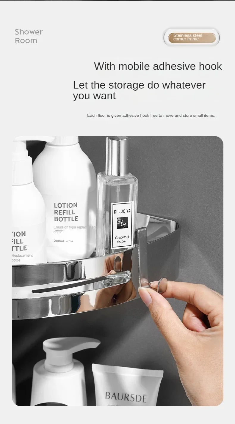 Aluminum Bathroom & Kitchen Shelf – No Drill | Ofertas Real