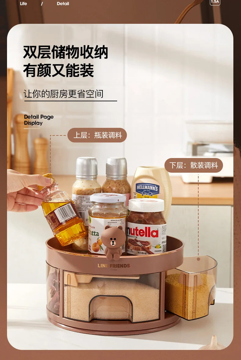 LINE FRIENDS Brown Kitchen Box | Ofertas Real