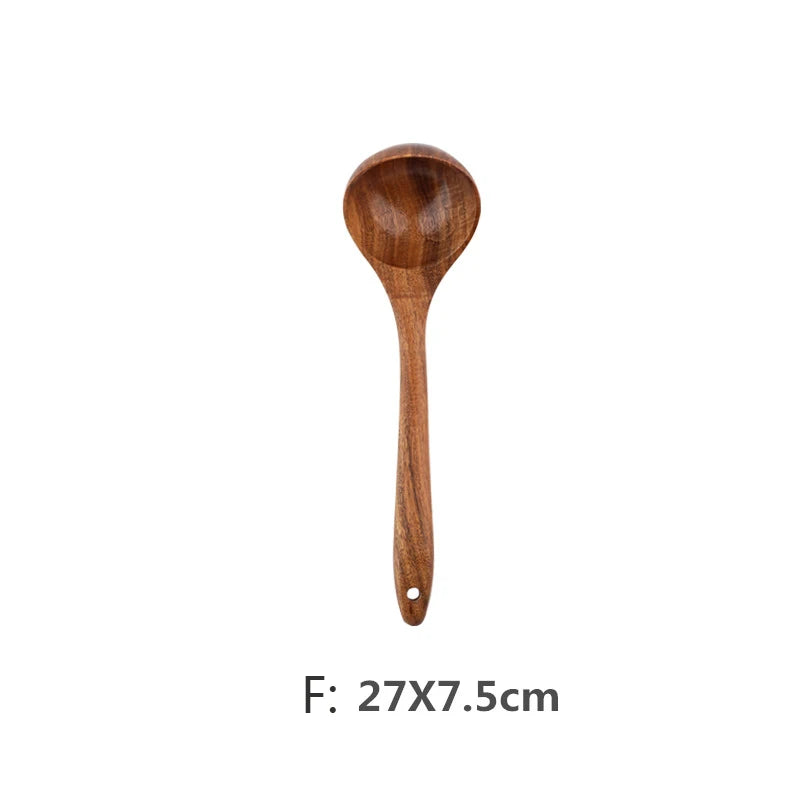 Natural Teak Cooking Utensils Set | Ofertas Real