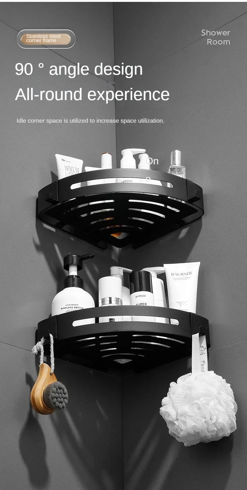 Aluminum Bathroom & Kitchen Shelf – No Drill | Ofertas Real