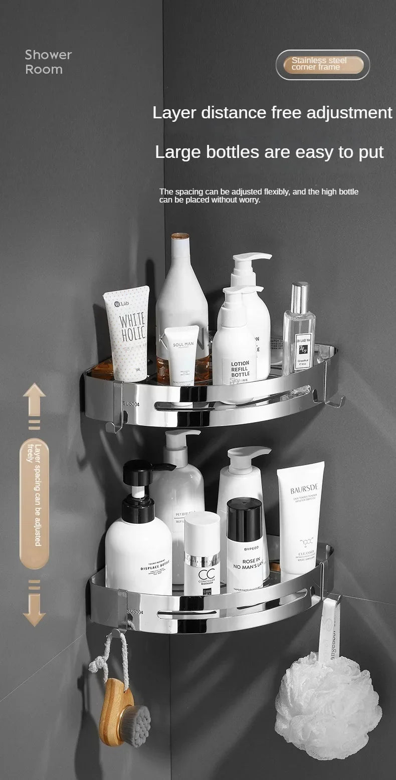 Aluminum Bathroom & Kitchen Shelf – No Drill | Ofertas Real