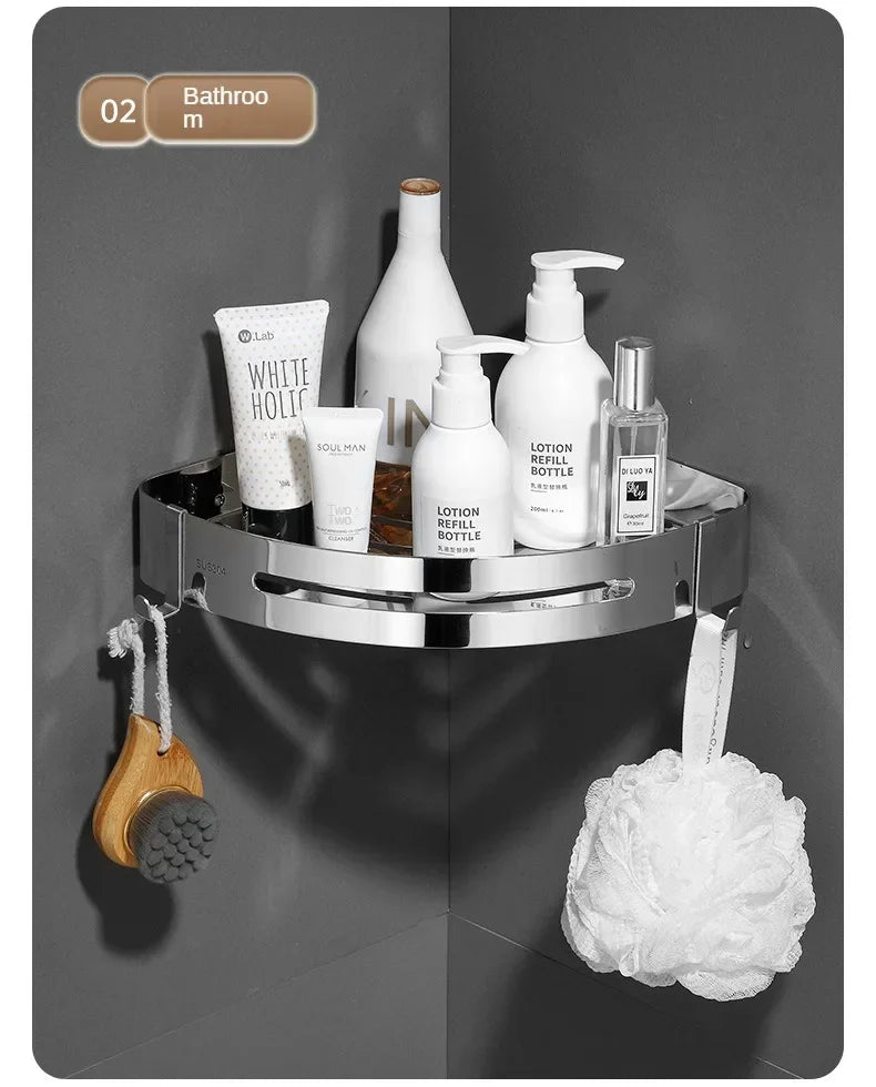 Aluminum Bathroom & Kitchen Shelf – No Drill | Ofertas Real