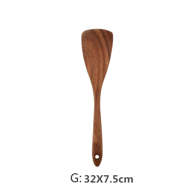 Natural Teak Cooking Utensils Set | Ofertas Real
