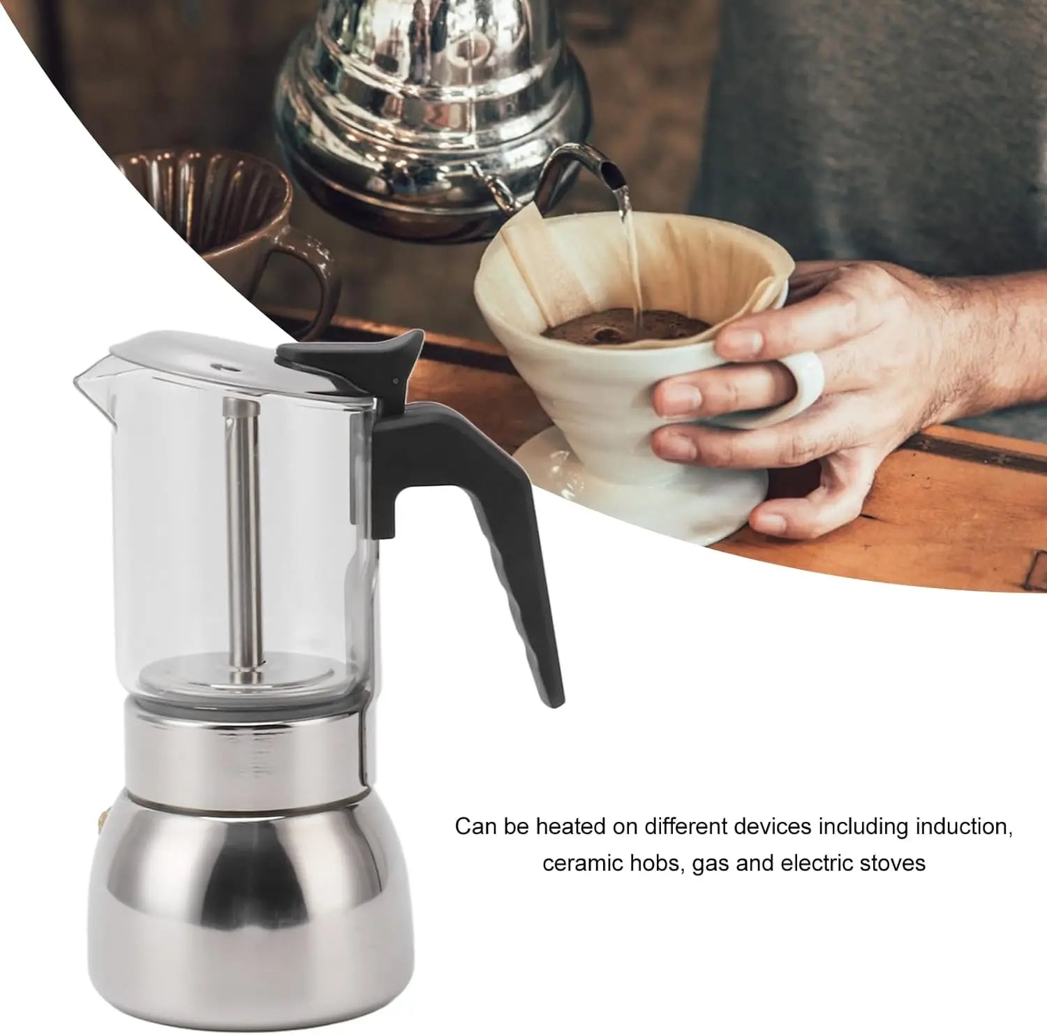 Glass Moka Pot - Italian Espresso Maker | Ofertas Real