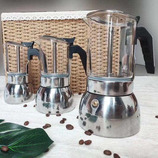 Glass Moka Pot - Italian Espresso Maker | Ofertas Real