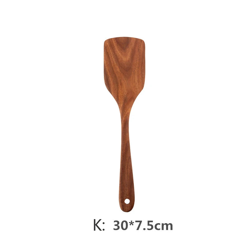 Natural Teak Cooking Utensils Set | Ofertas Real