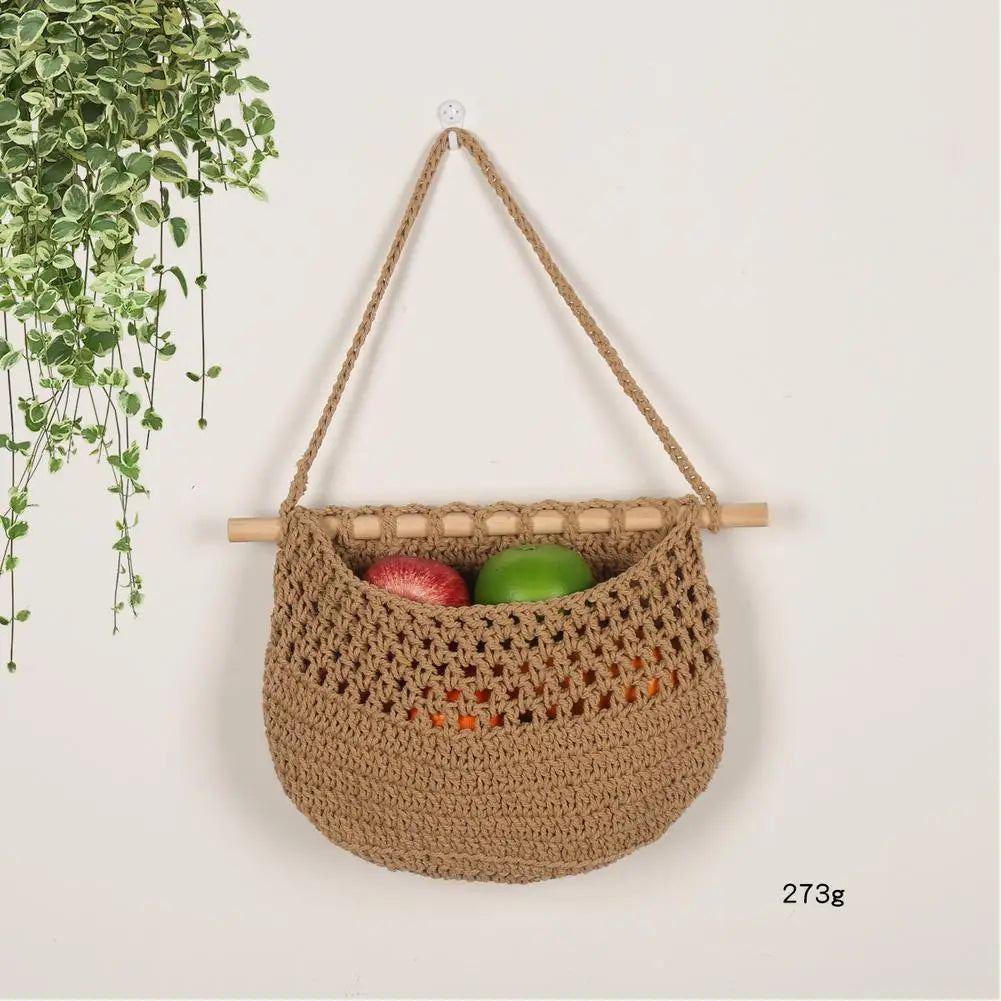 3-Tier Hanging Fruit Baskets | Bohemian Handwoven Storage