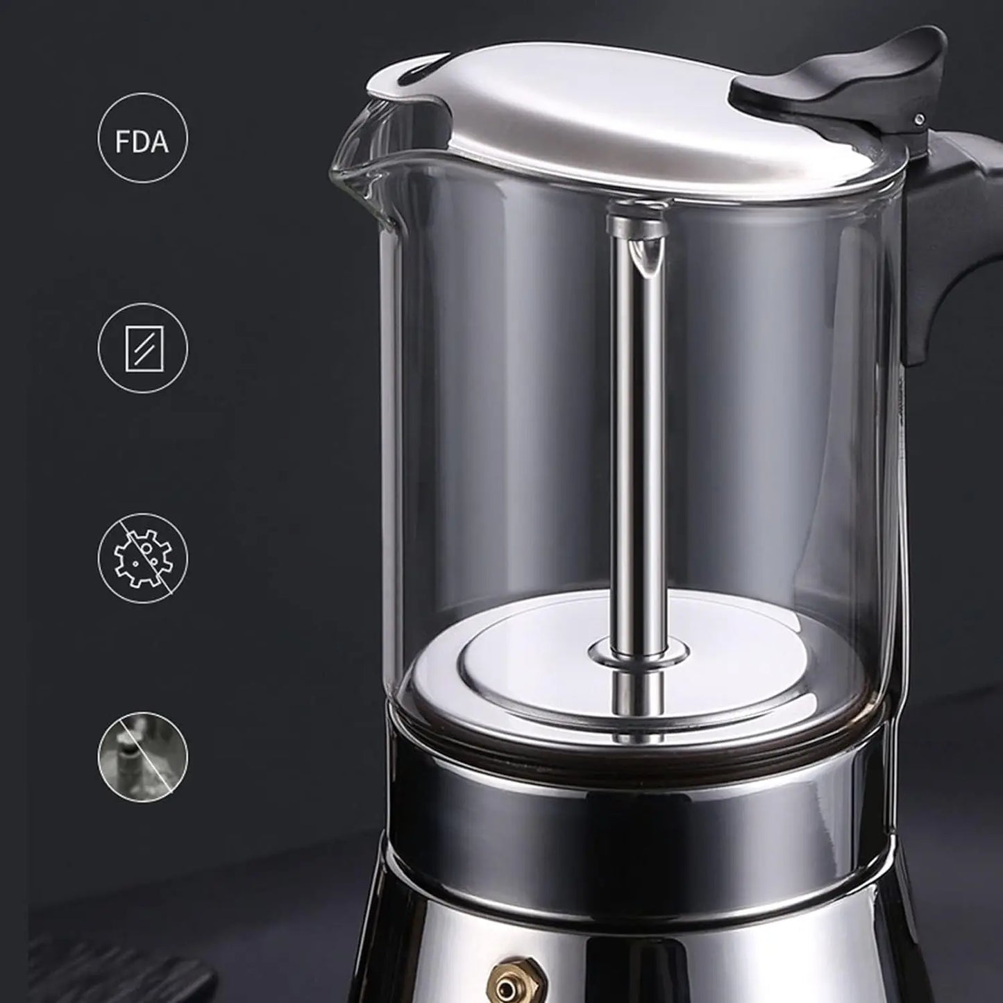 Glass Moka Pot - Italian Espresso Maker | Ofertas Real