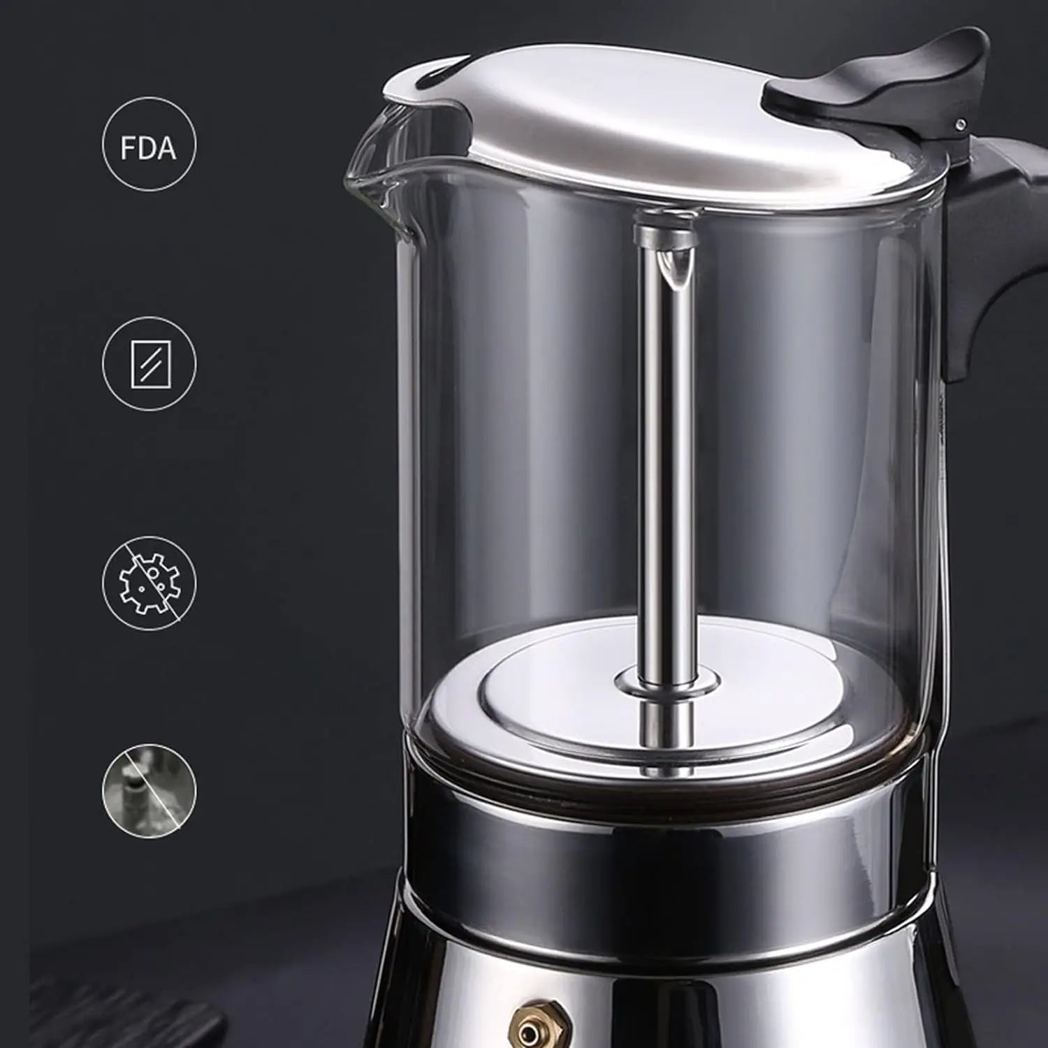 Glass Moka Pot - Italian Espresso Maker | Ofertas Real