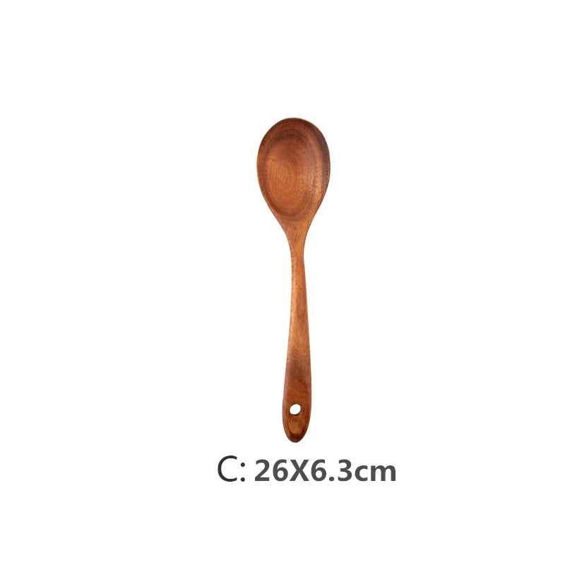 Natural Teak Cooking Utensils Set | Ofertas Real