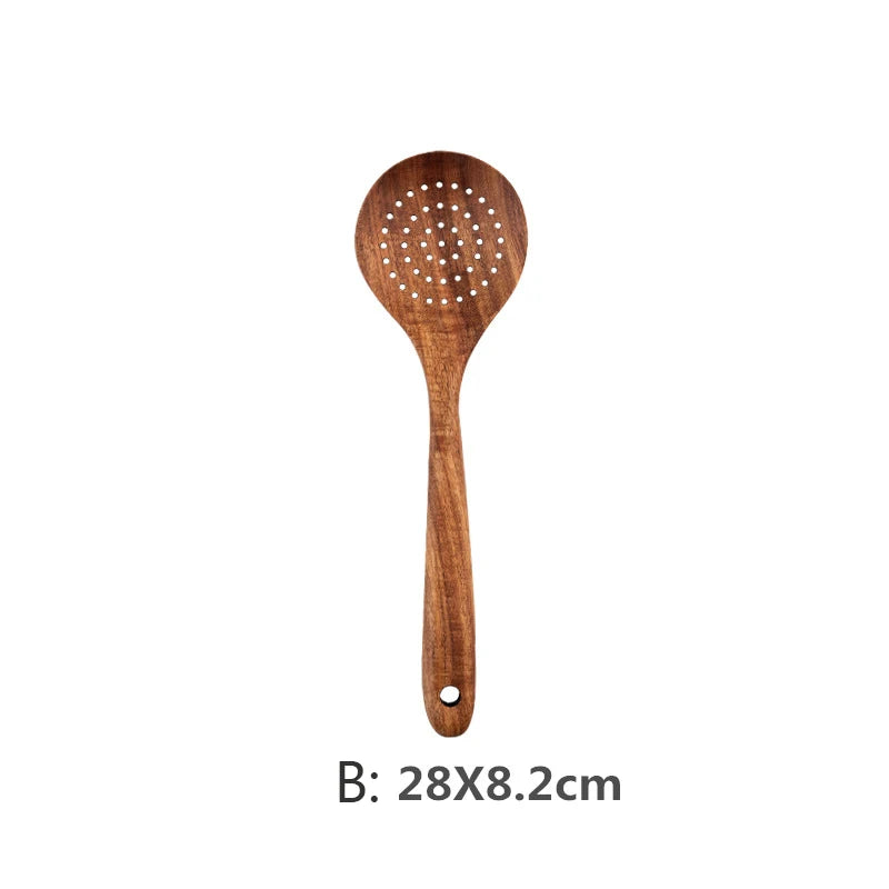 Natural Teak Cooking Utensils Set | Ofertas Real