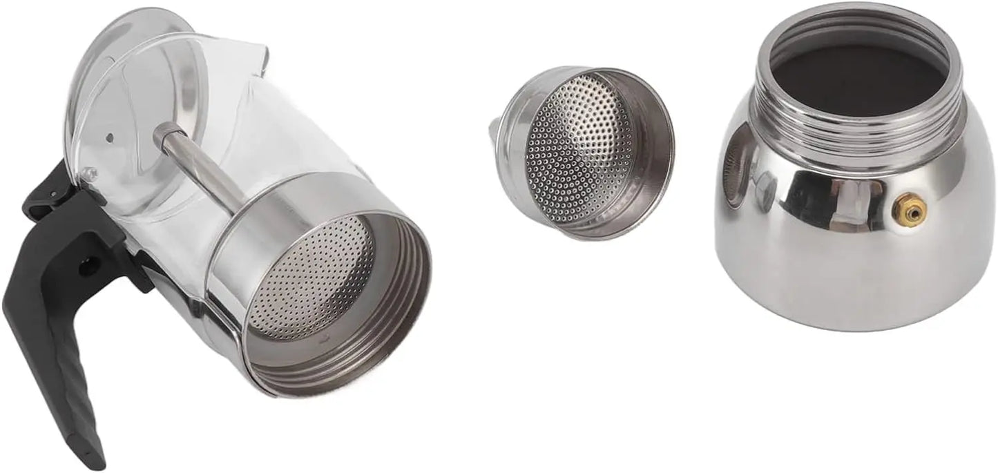 Glass Moka Pot - Italian Espresso Maker | Ofertas Real