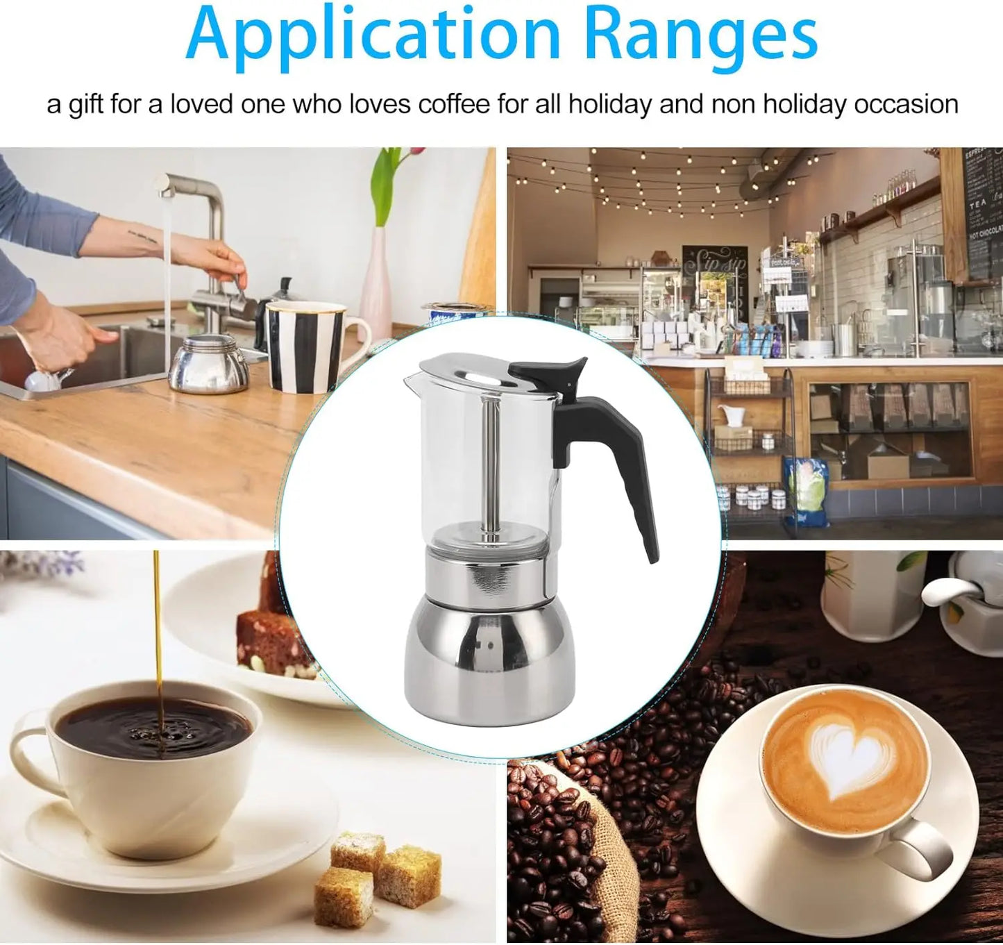 Glass Moka Pot - Italian Espresso Maker | Ofertas Real